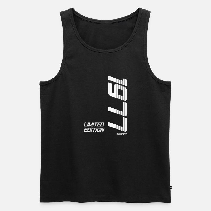 Limitierte Edition Stil Logo - Männer Premium Bio Tank Top - Schwarz