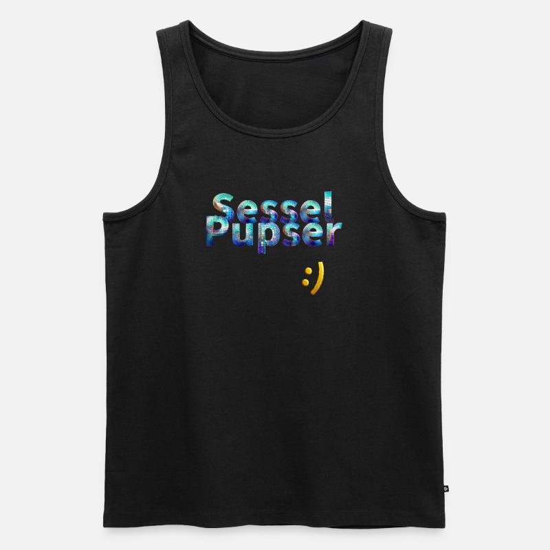Sesselpupser - Männer Premium Bio Tank Top - Schwarz