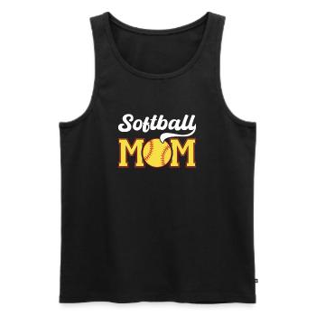 Softball Mama Pride Grafik - Männer Premium Bio Tank Top - Schwarz - Vorne - AI Model Male 178 light (178cm)