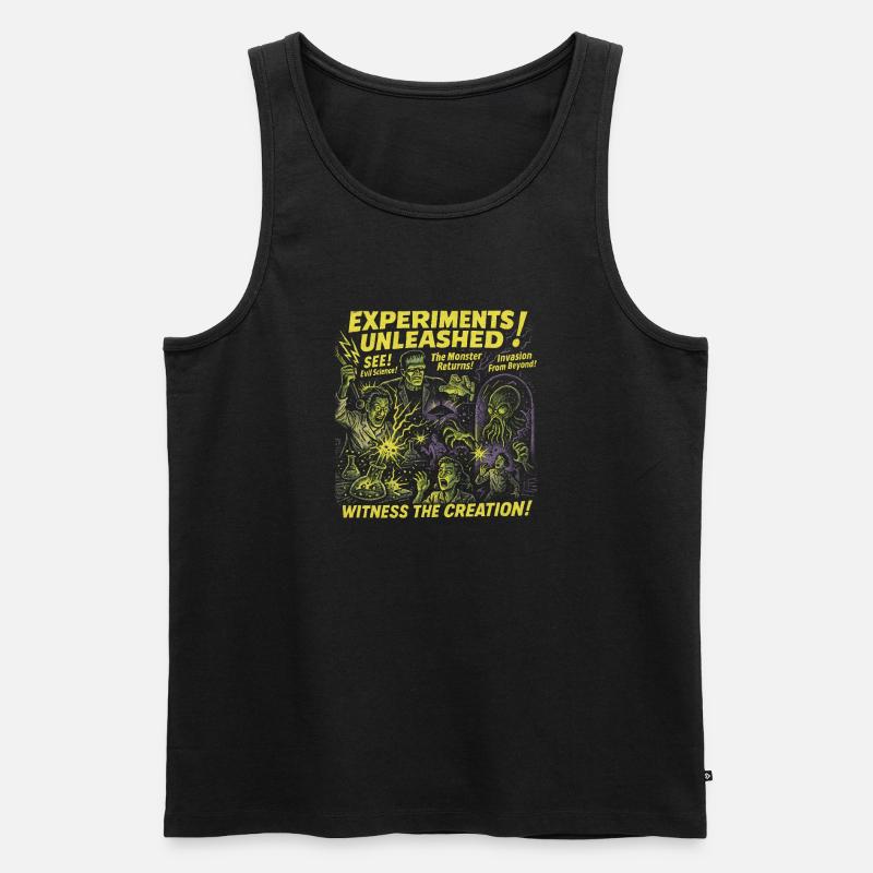 Experiments Unleashed Lab Filmplakat Halloween - Männer Premium Bio Tank Top - Schwarz