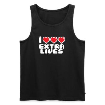 Extremes Pixel-Herz - Männer Premium Bio Tank Top - Schwarz - Vorne - AI Model Male 178 light (178cm)