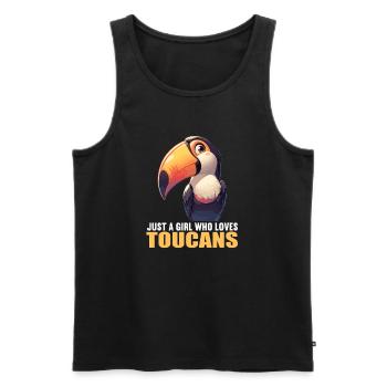 Tukane Tukan - Männer Premium Bio Tank Top - Schwarz - Vorne - Michal (187cm)