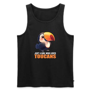 Tukane Tukan - Männer Premium Bio Tank Top - Schwarz - Vorne - Michal (187cm)
