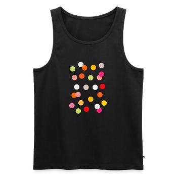 fleckig In Not Kinder Kinder fleckig gefleckte Punkte - Männer Premium Bio Tank Top - Schwarz - Vorne - AI Model Male 178 light (178cm)