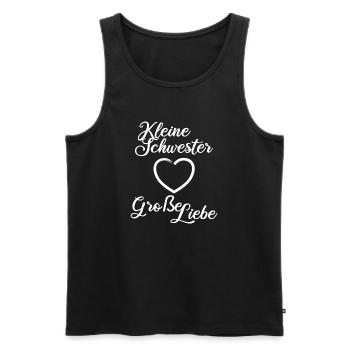 Petite sœur Grand Amour - Débardeur bio Premium Homme - noir - Devant - Michal (187cm)