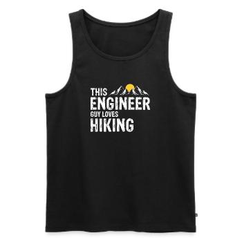 Engineer Who Hikes Proud Trail Trekker Outdoor Fan - Men's Premium Organic Tank Top - black - Front - Michal (187cm)