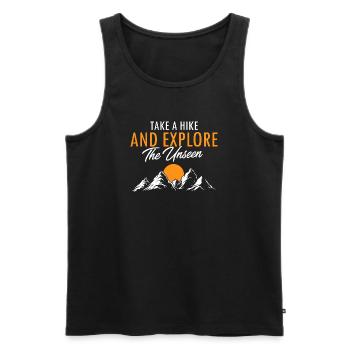 Explore Nature Trails Take A Hike Discover More - Männer Premium Bio Tank Top - Schwarz - Vorne - AI Model Male 178 light (178cm)
