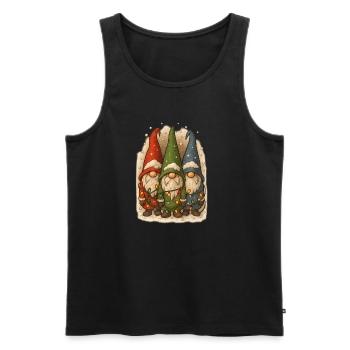 Weihnachtsgnom Weihnachts Wichtel Weihnachten  - Männer Premium Bio Tank Top - Schwarz - Vorne - AI Model Male 178 light (178cm)