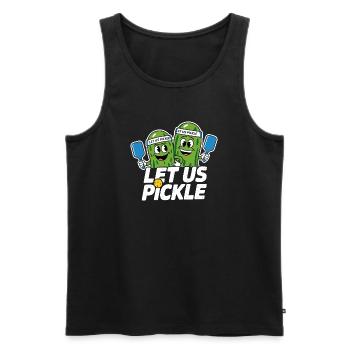 Let Us Pickle Paddleball Gurken Sportler - Männer Premium Bio Tank Top - Schwarz - Vorne - Michal (187cm)