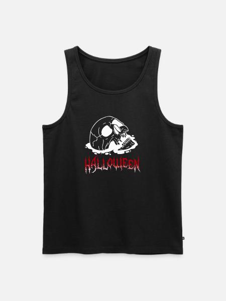 Totenkopf - Halloween Design - Männer Premium Bio Tank Top - Schwarz
