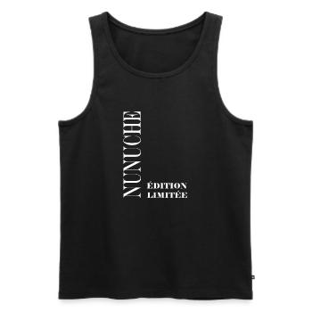  Edition Limitee Nunuche  - Débardeur bio Premium Homme - noir - Devant - AI Model Male 178 light (178cm)