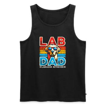 Labrador Dad Retro Sunglasses - Men's Premium Organic Tank Top - black - Front - AI Model Male 178 light (178cm)