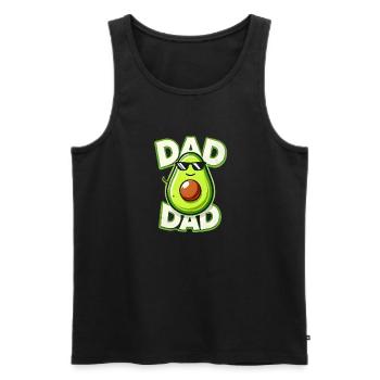 Avocado Dad with Sunglasses, Fathers  - Men's Premium Organic Tank Top - black - Front - Michal (187cm)