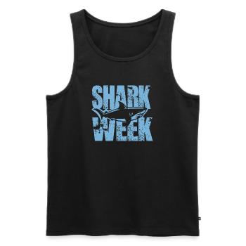 Semaine du Requin - Débardeur bio Premium Homme - noir - Devant - Michal (187cm)