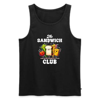 Club Sandwich Dessin Animé - Débardeur bio Premium Homme - noir - Devant - Michal (187cm)