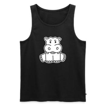 Baby Hippo Hippo Animal Cartoon Gift Kids - Men's Premium Organic Tank Top - black - Front - AI Model Male 178 light (178cm)