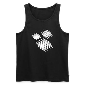 Geometric squares design - Men's Premium Organic Tank Top - black - Front - AI Model Male 178 light (178cm)