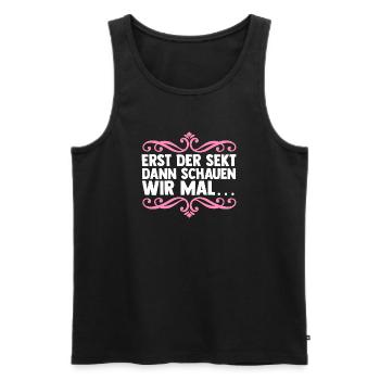 JGA Team Braut Junggesellinnenabschied - Männer Premium Bio Tank Top - Schwarz - Vorne - Michal (187cm)