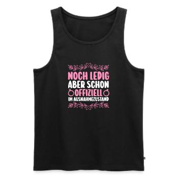 JGA Team Braut Junggesellinnenabschied - Männer Premium Bio Tank Top - Schwarz - Vorne - Michal (187cm)