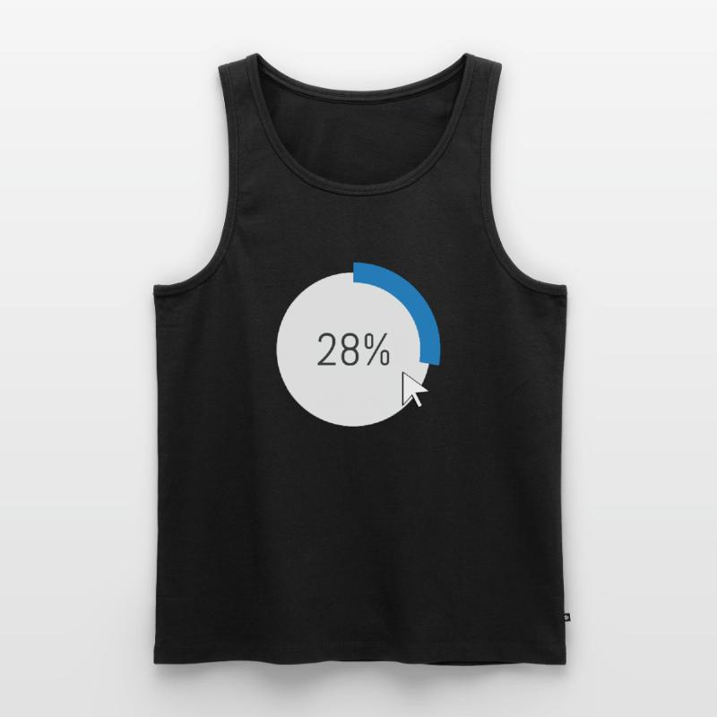 Blauer Fortschritt Ring IT Software PC Computer  Männer Premium Bio Tank Top