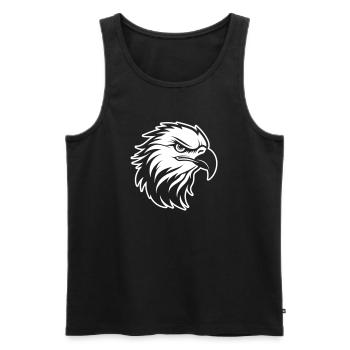 Eagle Head - Men's Premium Organic Tank Top - black - Front - AI Model Male 178 light (178cm)