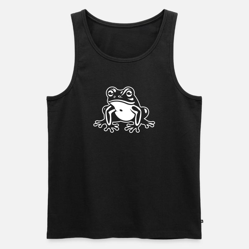 Frosch Tier - Männer Premium Bio Tank Top - Schwarz