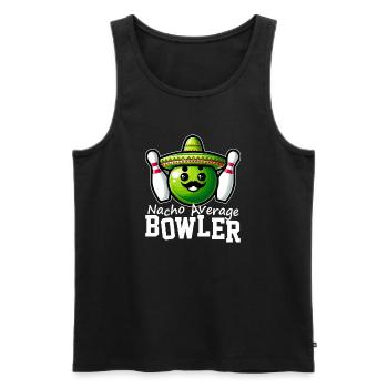 Nacho Bowler Colorful Sombrero - Men's Premium Organic Tank Top - black - Front - Michal (187cm)