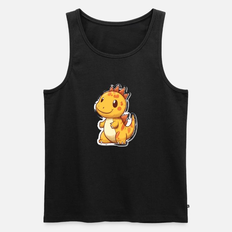 Dinosaurier - Männer Premium Bio Tank Top - Schwarz
