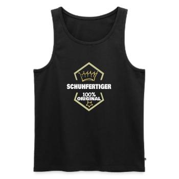 More shoe manufacturer than work - Men's Premium Organic Tank Top - black - Front - Michal (187cm)