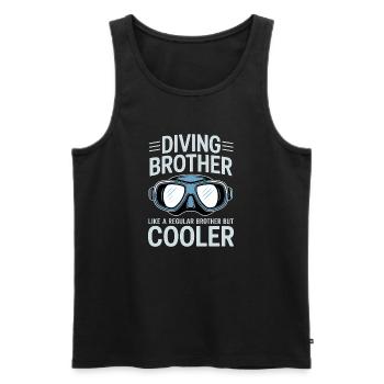 Diving Saying Brother Funny Diving Gift - Men's Premium Organic Tank Top - black - Front - Michal (187cm)