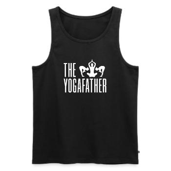 Amateurs de Pilates Le Yogafather Pilates - Débardeur bio Premium Homme - noir - Devant - AI Model Male 178 light (178cm)