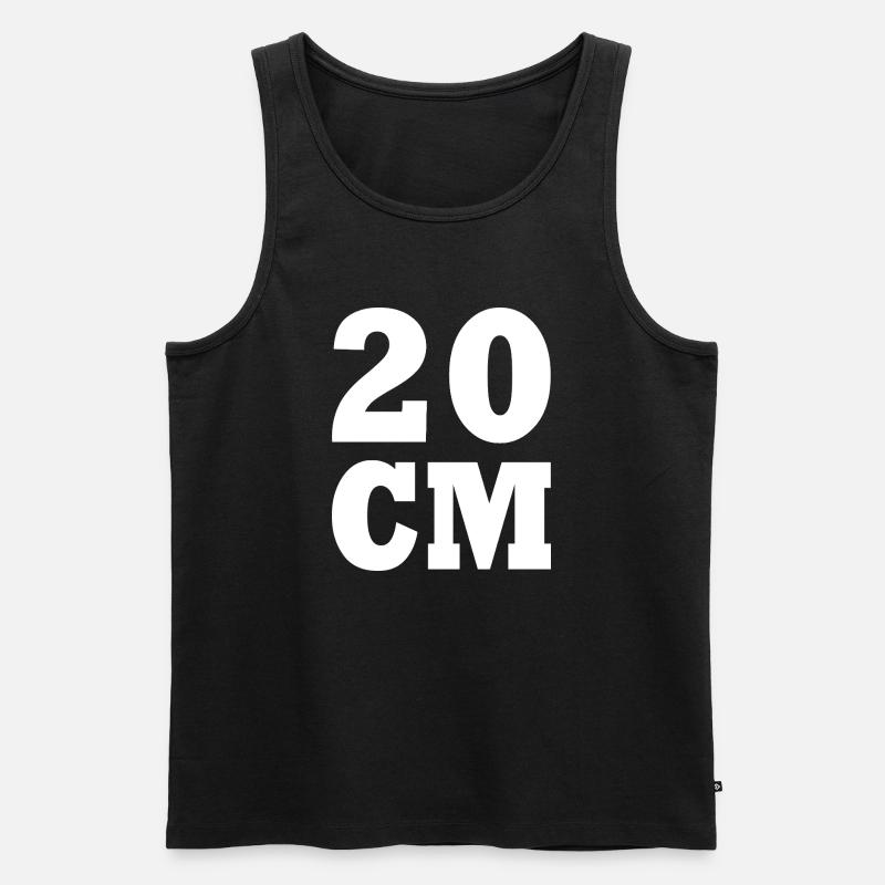20 cm - Männer Premium Bio Tank Top - Schwarz