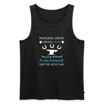Farrier Horse Blacksmith Blacksmith Lustig - Men's Premium Organic Tank Top - black - Front - Michal (187cm)