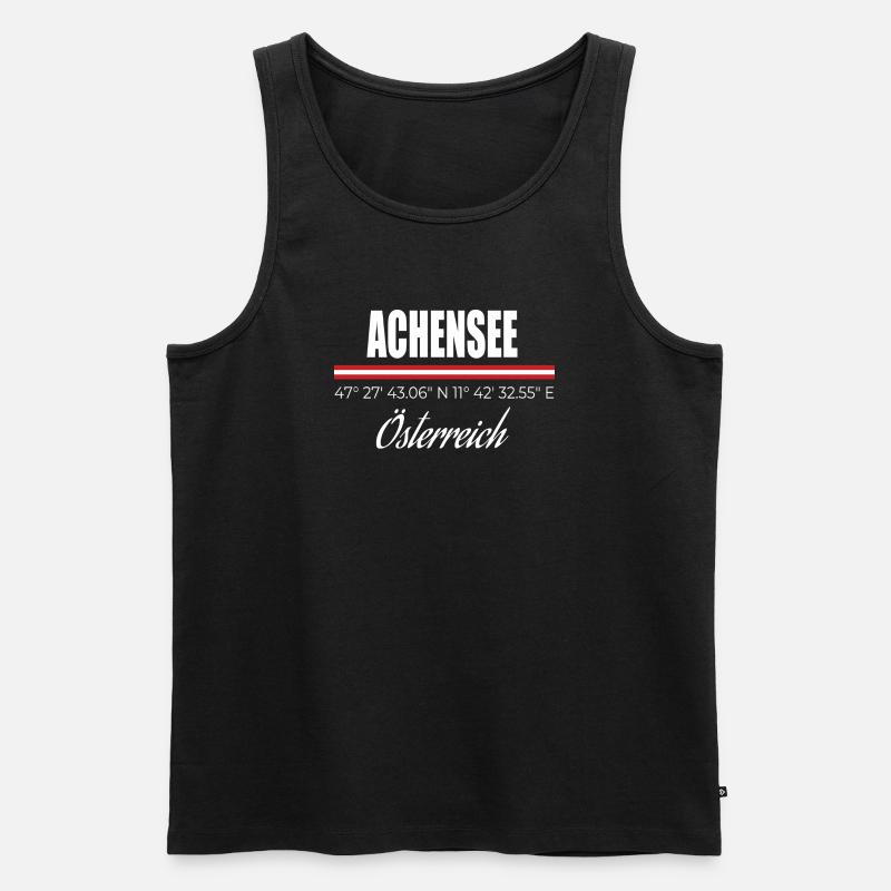 Achensee - Männer Premium Bio Tank Top - Schwarz