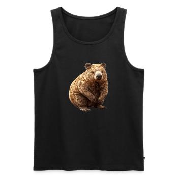 Wombats Wombat - Men's Premium Organic Tank Top - black - Front - AI Model Male 178 light (178cm)