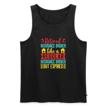 Insurance Agent Regular But Expired Funny - Männer Premium Bio Tank Top - Schwarz - Vorne - Michal (187cm)