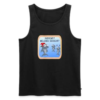 CHRISTMAS TRADITION CHRISTMAS POEMS - Men's Premium Organic Tank Top - black - Front - AI Model Male 178 light (178cm)