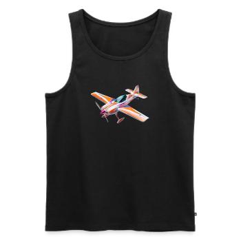 Colorful Radio Control Acrobatic Airplane - Men's Premium Organic Tank Top - black - Front - AI Model Male 178 light (178cm)