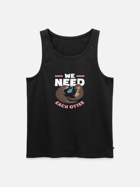 Sea Otter We Need Every Otter - Men's Premium Organic Tank Top - black