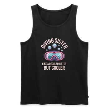 Diving Saying Sister Funny Diving Gift - Men's Premium Organic Tank Top - black - Front - Michal (187cm)