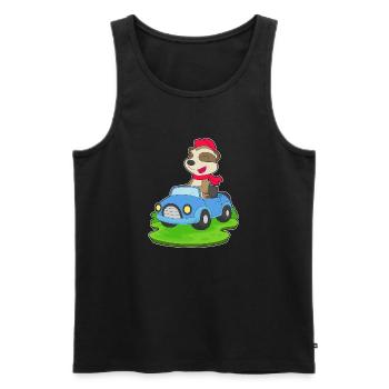 Erdmännchen Auto - Männer Premium Bio Tank Top - Schwarz - Vorne - AI Model Male 178 light (178cm)