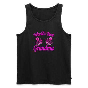 granny - Men's Premium Organic Tank Top - black - Front - AI Model Male 178 light (178cm)