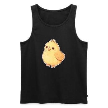 Chick - Men's Premium Organic Tank Top - black - Front - Michal (187cm)