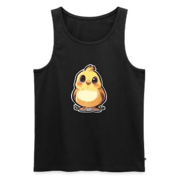 Chick - Men's Premium Organic Tank Top - black - Front - Michal (187cm)