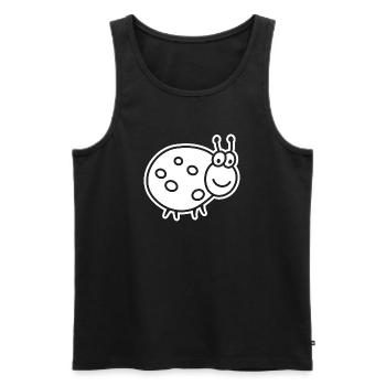 Ladybug – Cute lucky charm garden motif - Men's Premium Organic Tank Top - black - Front - AI Model Male 178 light (178cm)