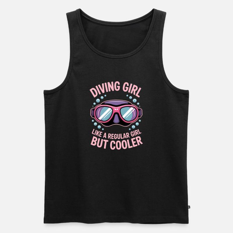 Tauchen Spruch Mädchen Lustiges Tauchen Geschenk - Männer Premium Bio Tank Top - Schwarz