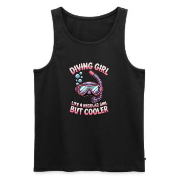 Diving Saying Girl Funny Diving Gift - Men's Premium Organic Tank Top - black - Front - Michal (187cm)