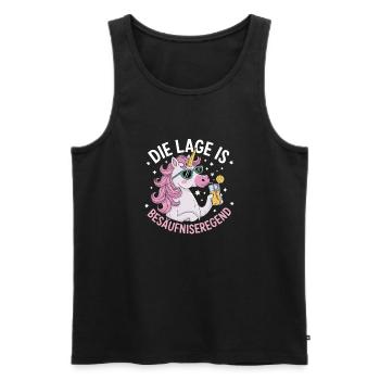 Unicorn Lage Besaufnisregend - Männer Premium Bio Tank Top - Schwarz - Vorne - Michal (187cm)