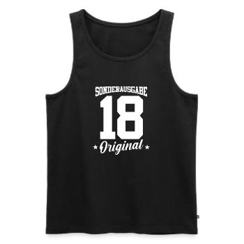 18 Anniversaire - Débardeur bio Premium Homme - noir - Devant - Michal (187cm)