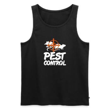 Funny Pest Control Humor for Rat Hunters - Männer Premium Bio Tank Top - Schwarz - Vorne - AI Model Male 178 light (178cm)
